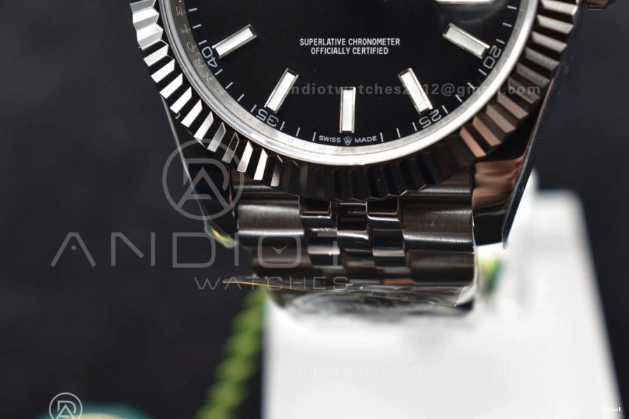 Bracelet DateJust DIWF Black 41 on Steel 1:1 Dial Stick SA3235 Best 126334 Jubilee Edition 904L 0323